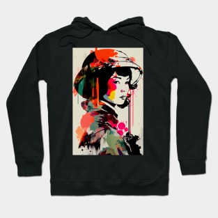 Vintage  woman in pop-art style Hoodie